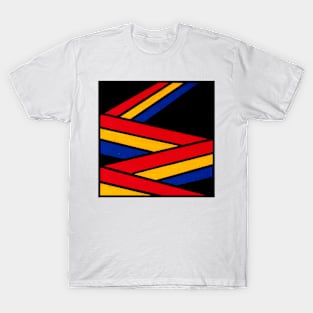 Mondrian Inspired Geometric Abstract Acrylic Painting XV T-Shirt